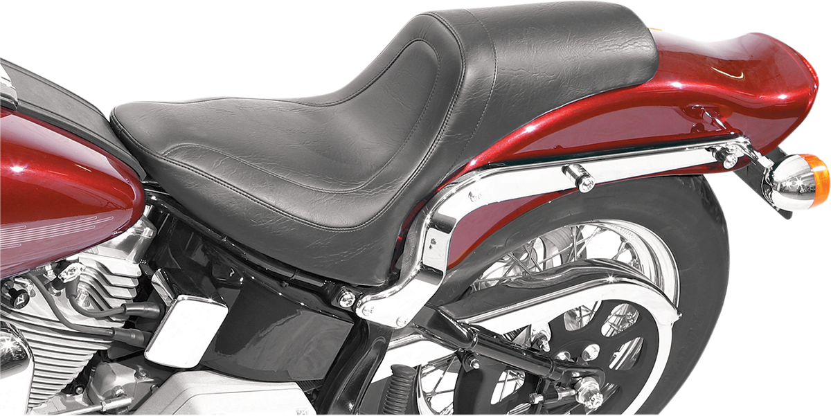 Mustang Seat - Fastback™ - Stitched - Black - Softail '00-'05