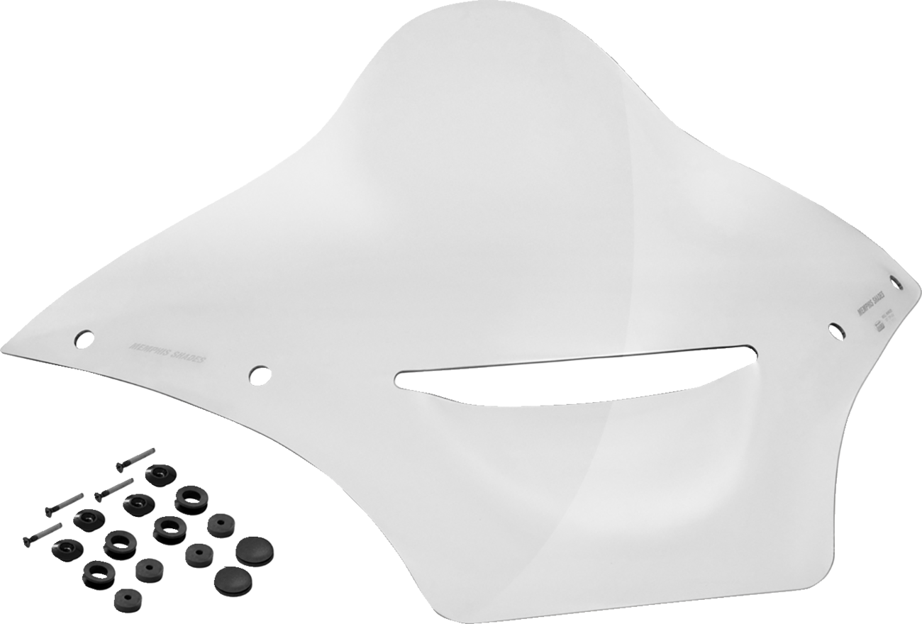 Memphis Shades Vented Windshield - BRL Race Bubble - Clear - FLTRX
