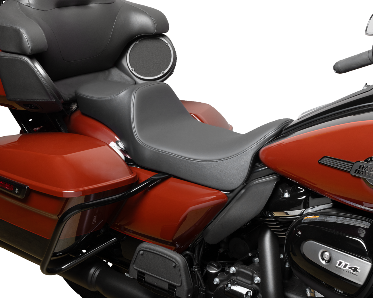 Drag Specialties Seats Predator III Seat - Extended Reach - Smooth - Black Solar Leather - FLH/FLT '08-'24