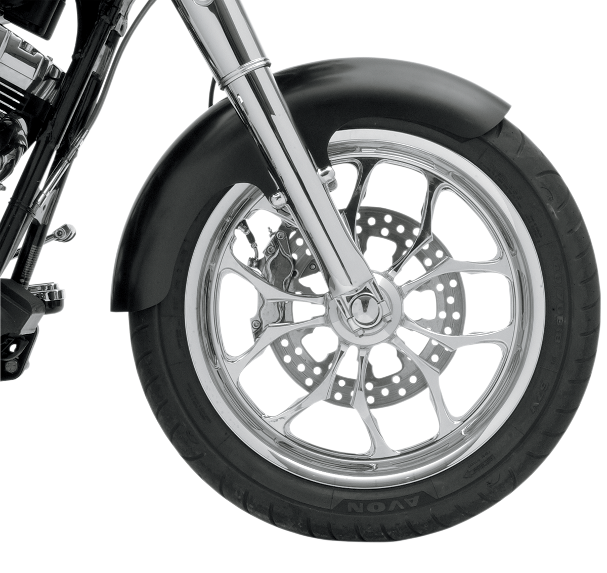 Klock Werks Thickster Front Fender - Black - 16"-19" - HD Touring/Trike