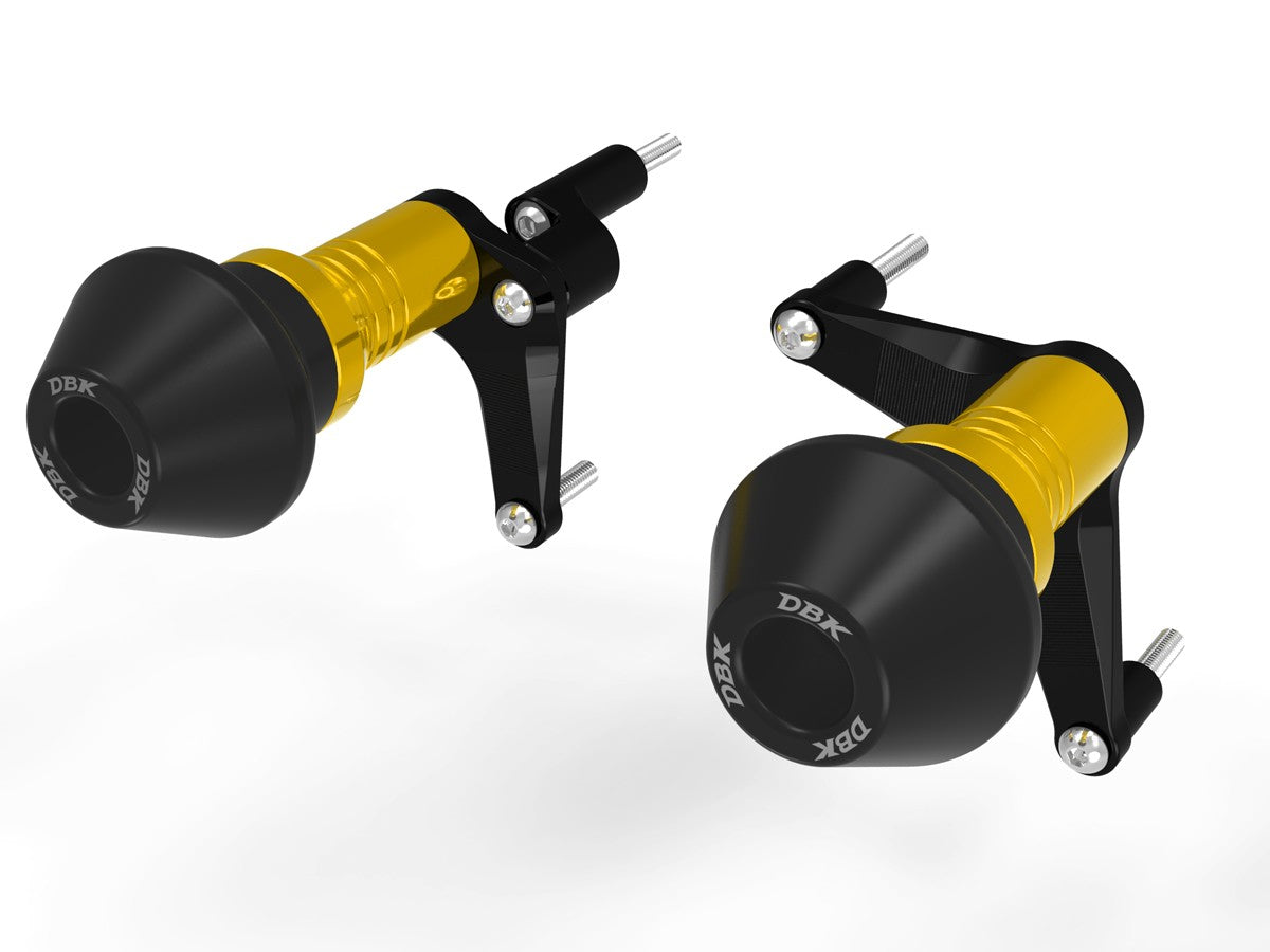 Ducabike DBK PTV401 Panigale V4 Frame Protections - BLACK-GOLD