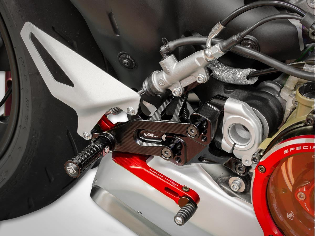 Ducabike DBK PRSFV401 SF V4 Adjustable Rearset - BLACK-RED