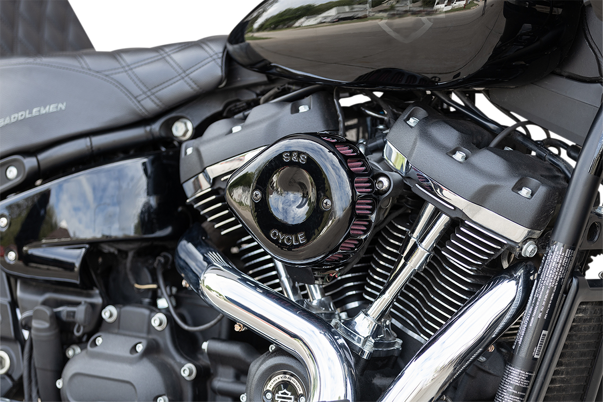 S&S Cycle Mini Teardrop Stealth Air Cleaner Kit - Gloss Black