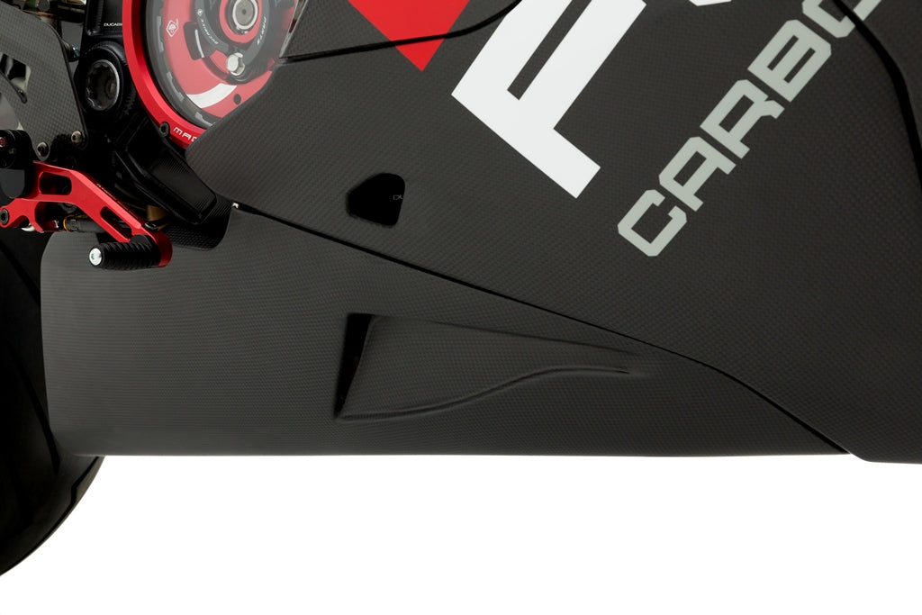 Fullsix Carbon Belly Pan - For Akrapovic Underseat Exhaust