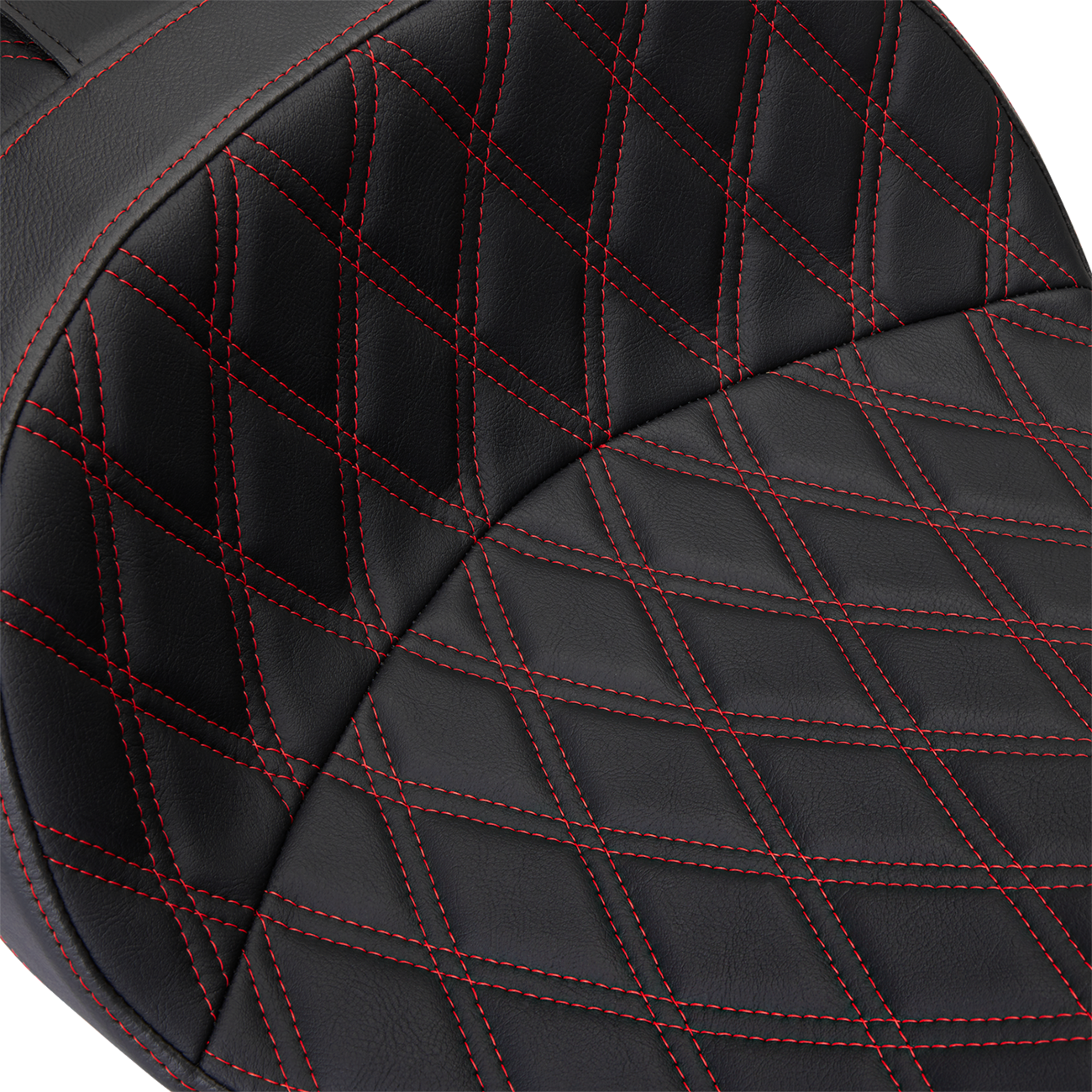 Drag Specialties Seats Freedom Seat - Vinyl - Double Diamond Red Stitch - FLH '09-'23