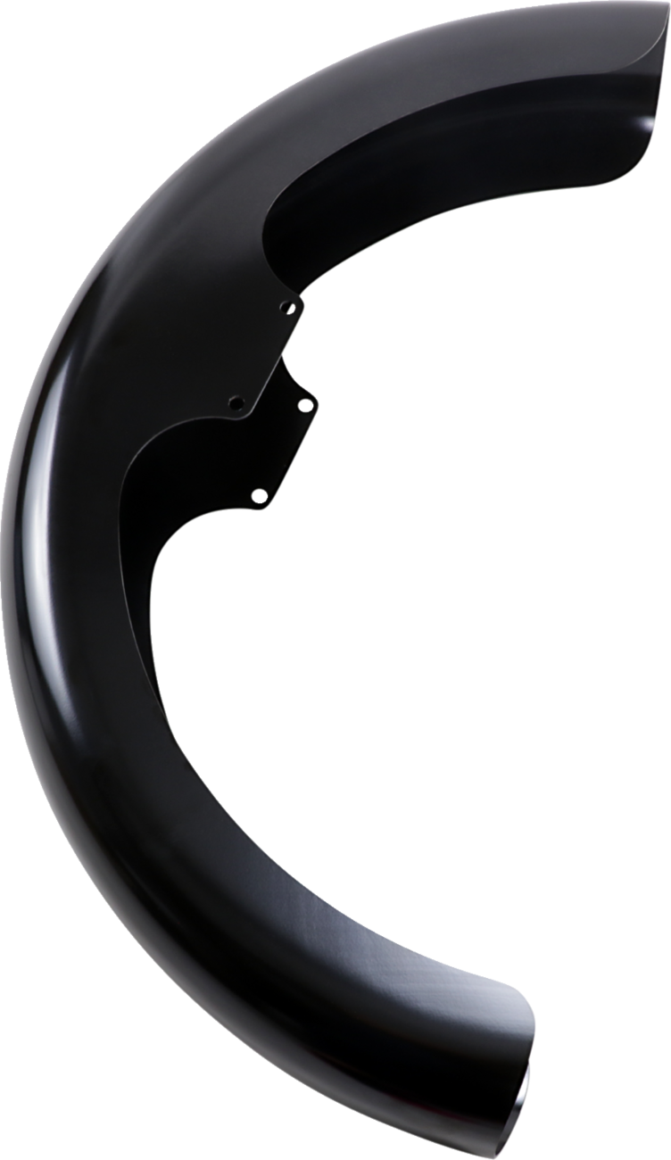 Klock Werks Wrapper Front Fender - Black - 19" - HD Dyna/FXR/Sportster