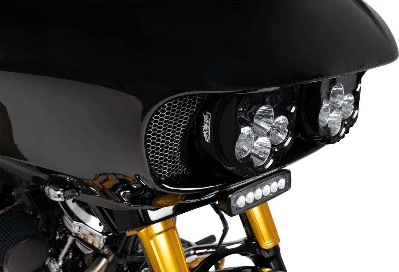 Klock Werks Fairing Vent Screen - Honeycomb - Chrome - FLTR