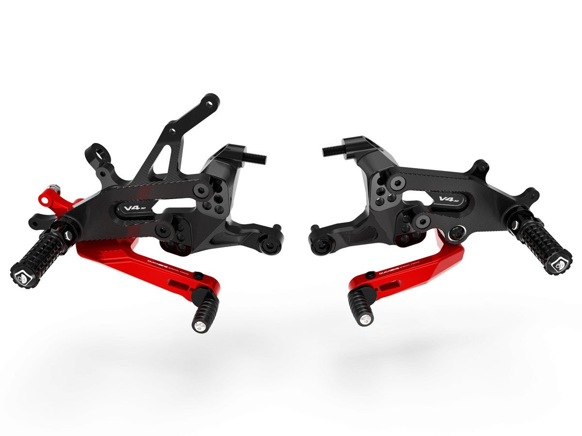 Ducabike DBK PRSFV401 SF V4 Adjustable Rearset - BLACK-RED