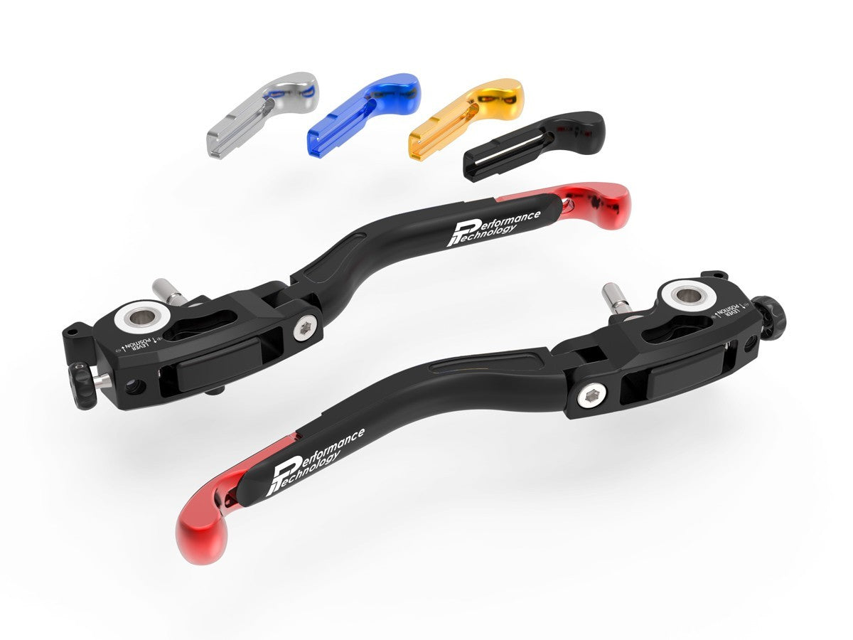 Ducabike DBK L26 Evo Brake + Clutch Adjustable Levers - BLACK-RED