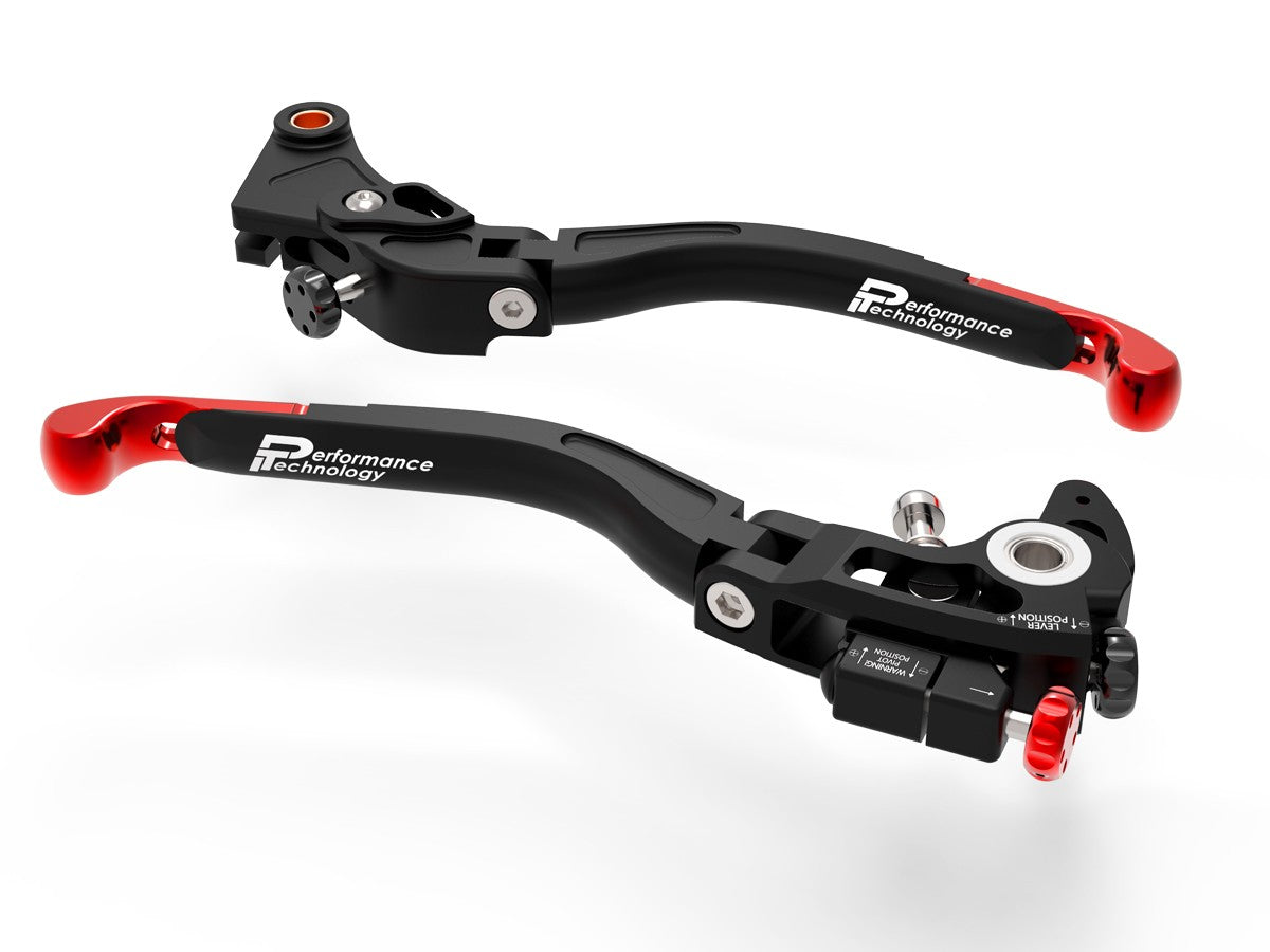 Ducabike DBK L19 Ultimate BMW Brake + Clutch Levers Double Adjustment - BLACK-RED