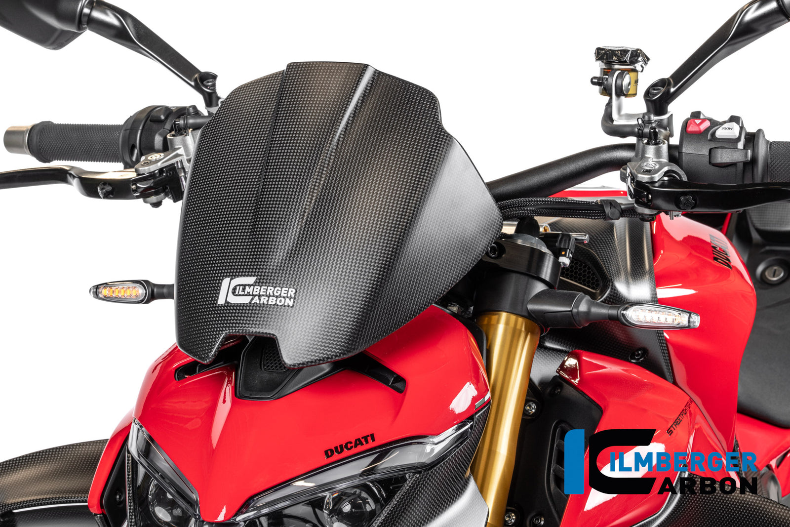 Ilmberger Carbon Instrument Cluster Cover Ducati Streetfighter V4 2025-2026 - Matte / Plain