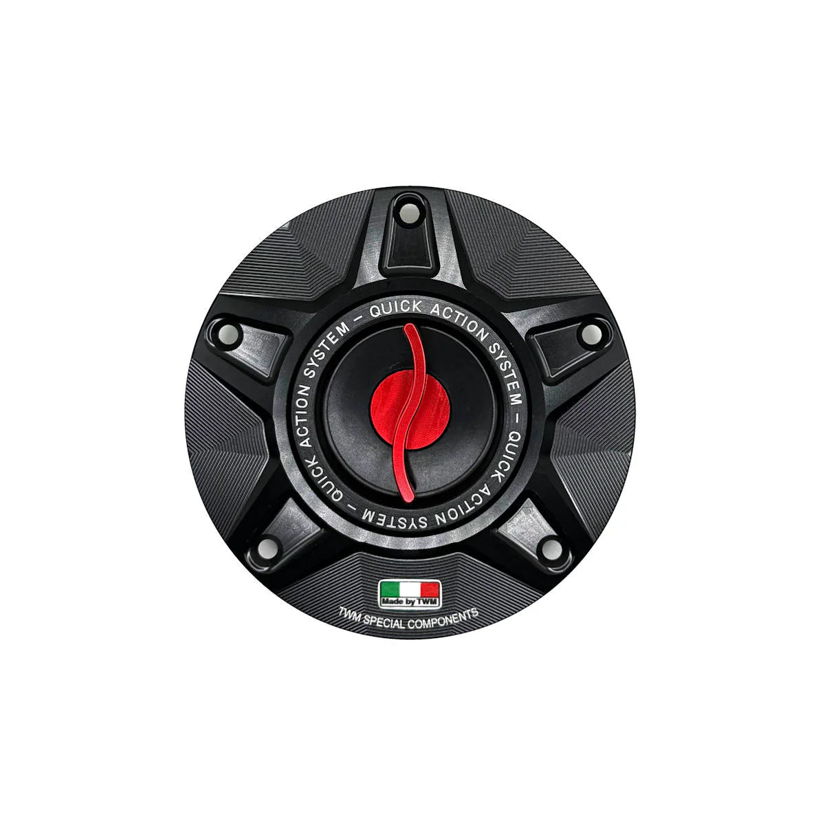 TWM Quick Action CNC Aluminum Gas Cap For Ducati - TDPR.07 - Red