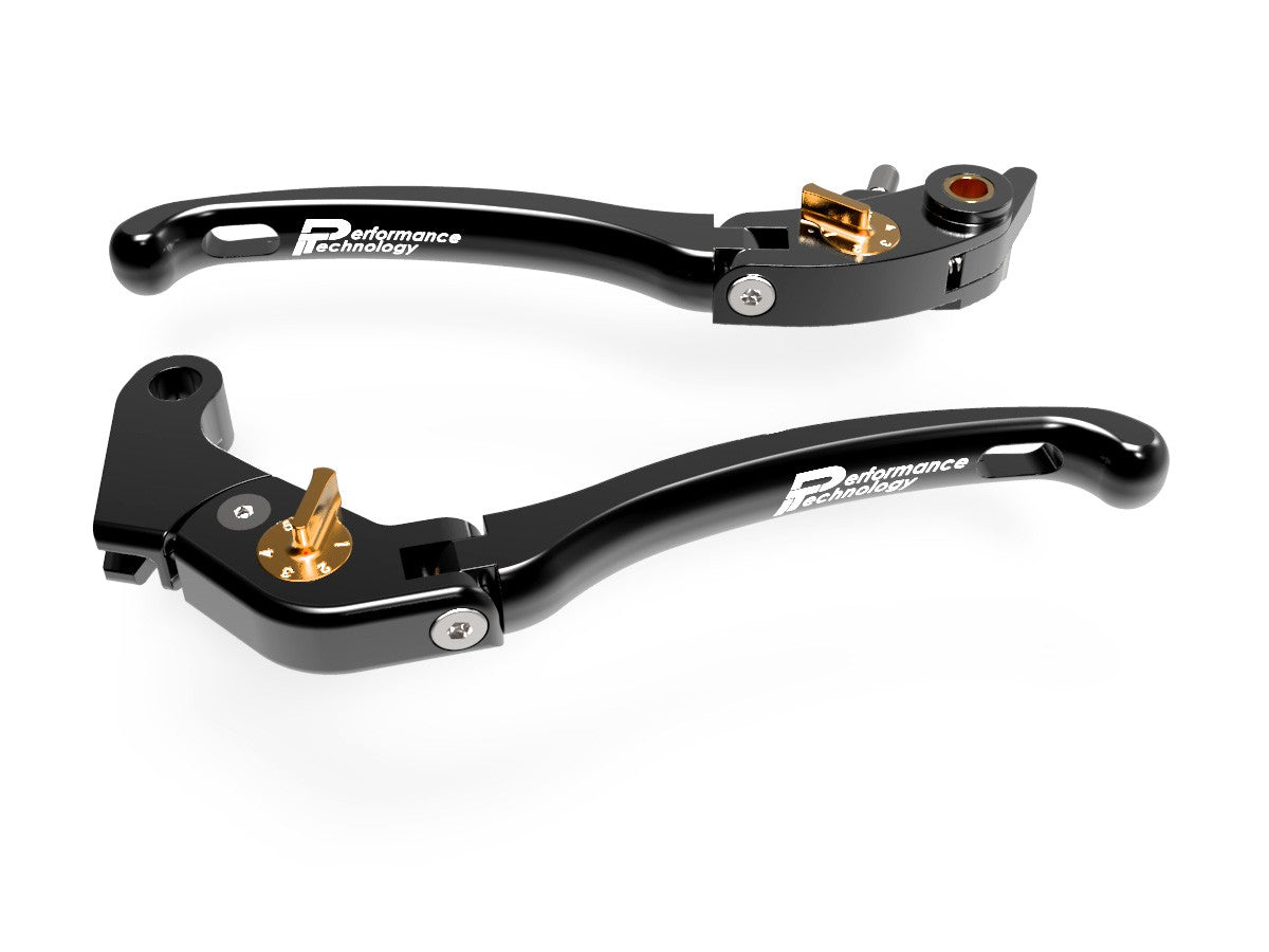 Ducabike DBK LE06 Brake / Clutch Adjustable Levers Eco GP 1 - BLACK-GOLD
