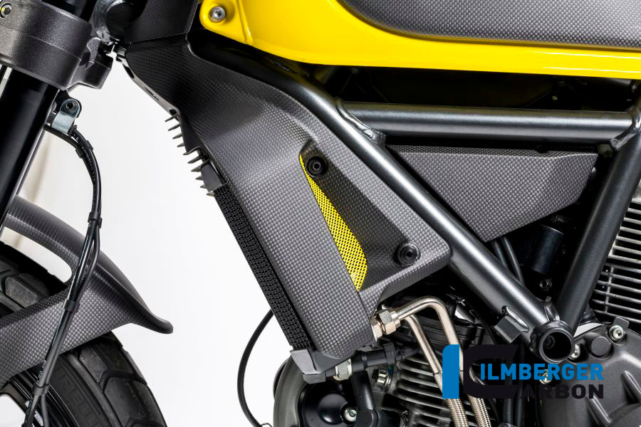 Ilmberger Carbon Radiator Cover Left Ducati Scrambler 2016 - Matte