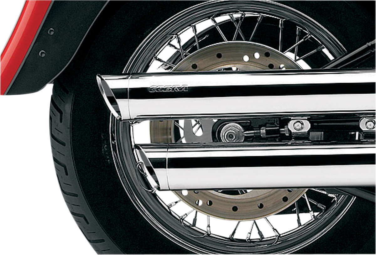 Cobra 3" Slip-On Mufflers - Chrome - '00-'06 FLSTF