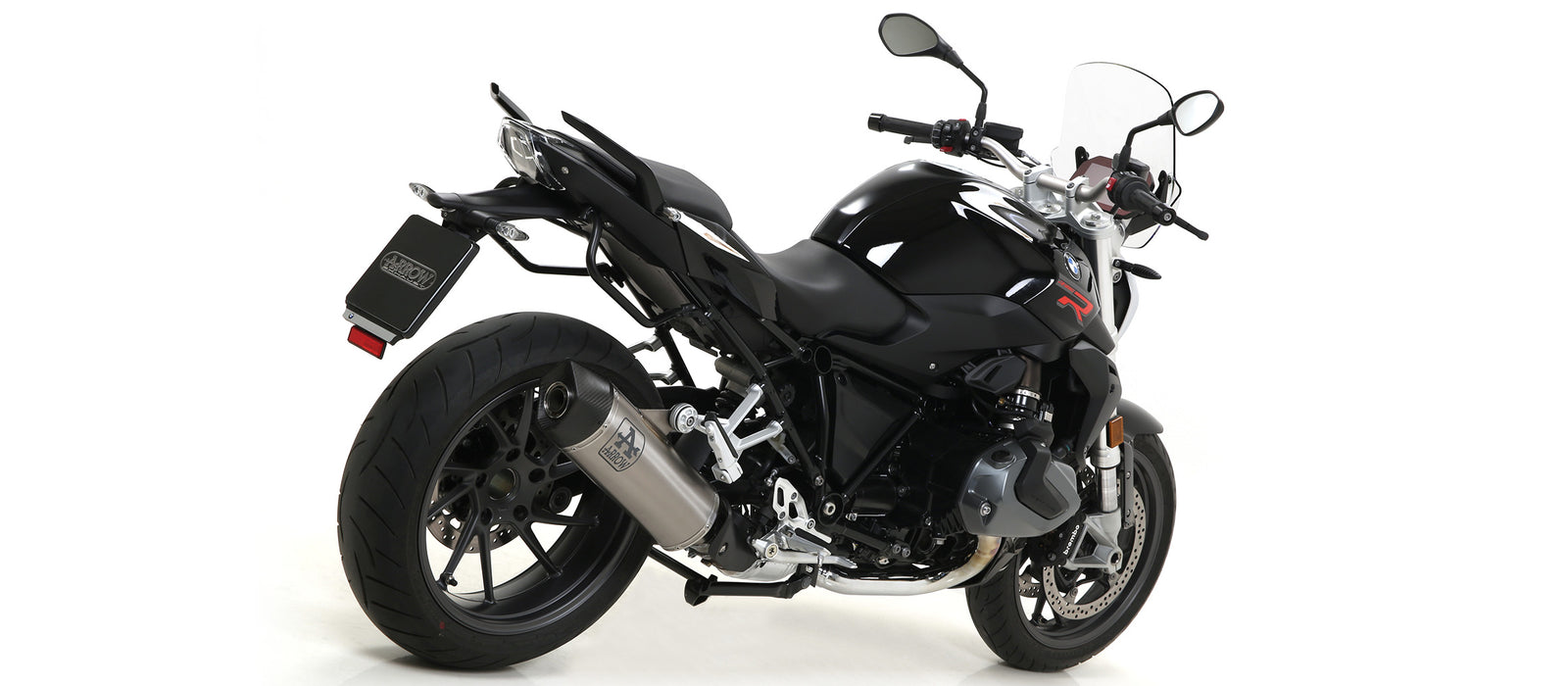 Arrow 71925PK Maxi Race-Tech Titanium Slip On With Carbon End Cap