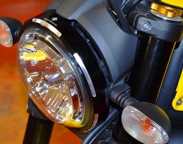 Ducabike DBK CFSCRA01 Scrambler Billet Aluminium Headlight Trim - BLACK