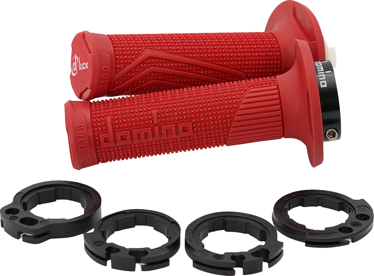 Domino D100 D-Lock Grips - Red