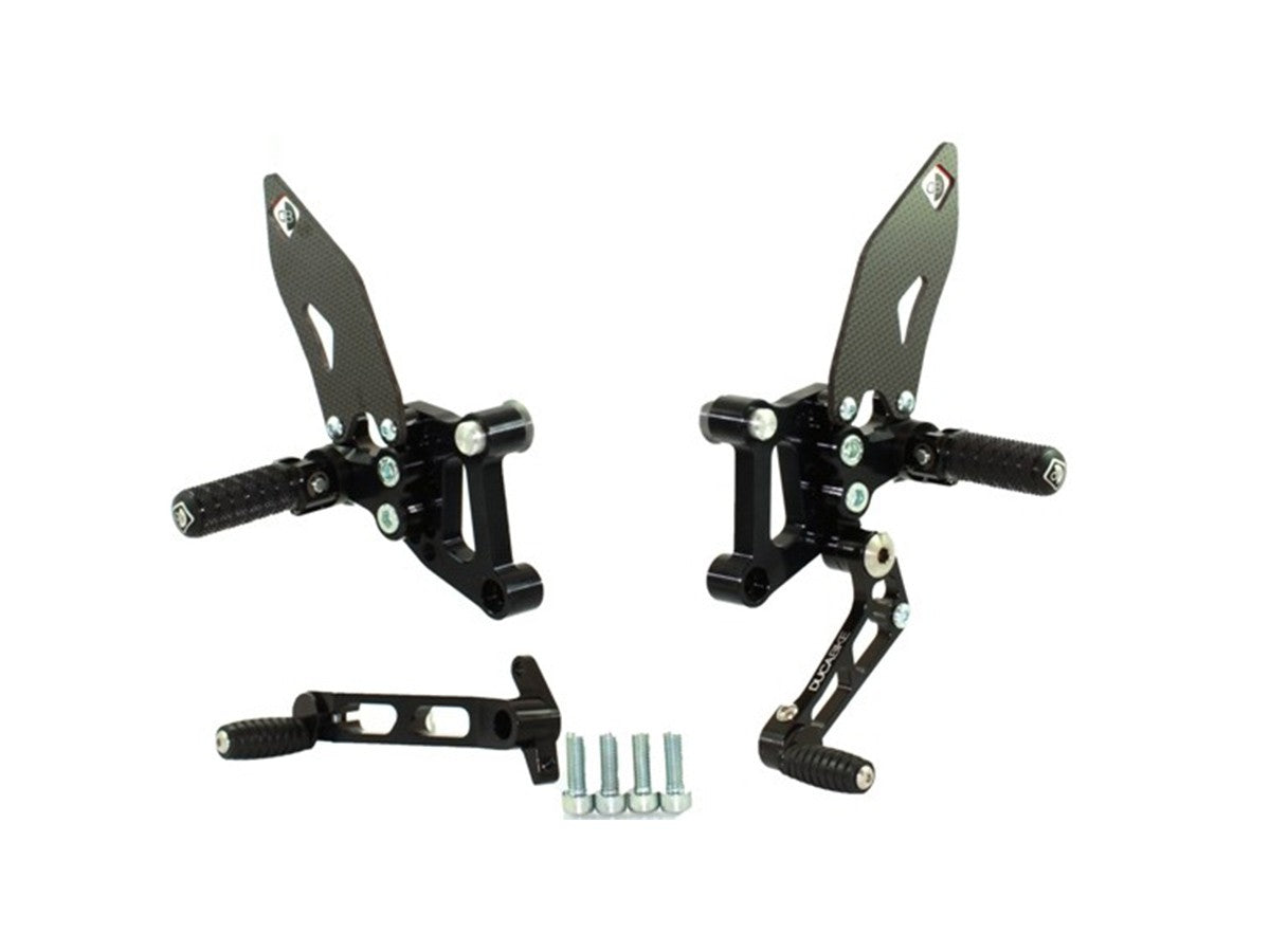 Ducabike DBK PRSP04 SP Adjustable Rearsets - BLACK-BLACK