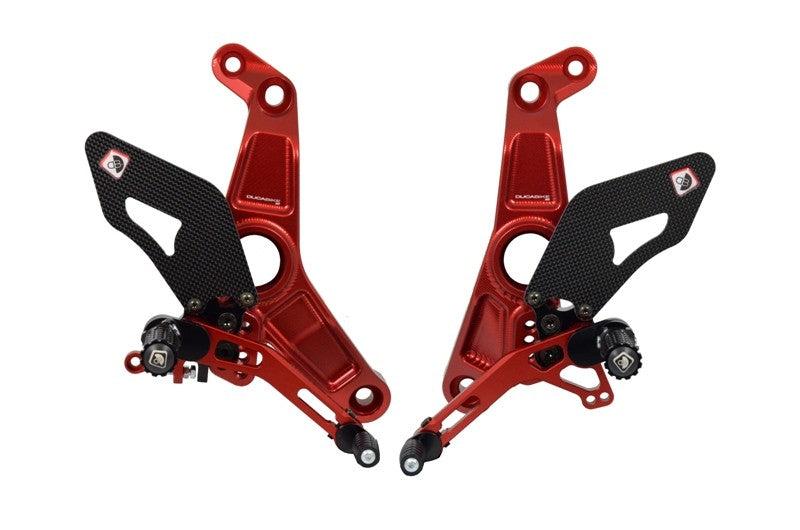 Ducabike DBK PRM12R01 Adjustable Rearset M1200r - RED-RED