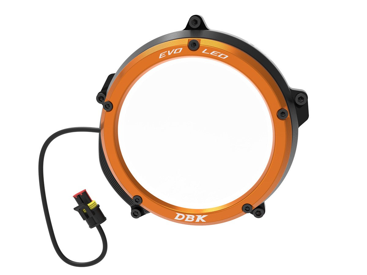 Ducabike DBK Ccktml01 KTM 1390 Clear Clutch Cover Evo LED - BLACK-ORANGE