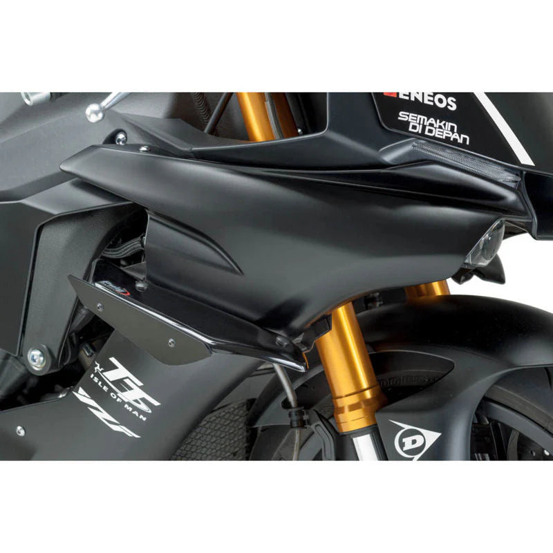 Puig Downforce Spoiler Aero Winglets For Yamaha YZF R1 R1S R1M