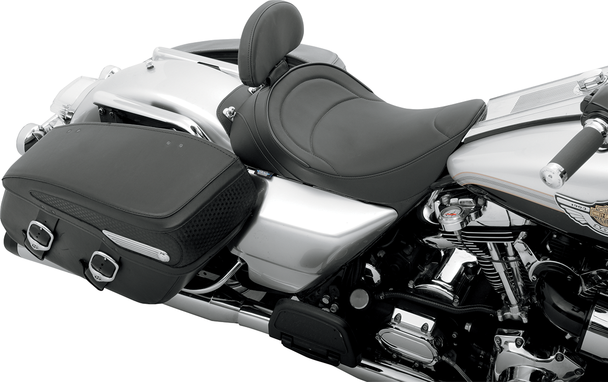 Drag Specialties Seats Solo Seat - Mild Stitched - Driver Backrest Compatible - FLH '97-'07