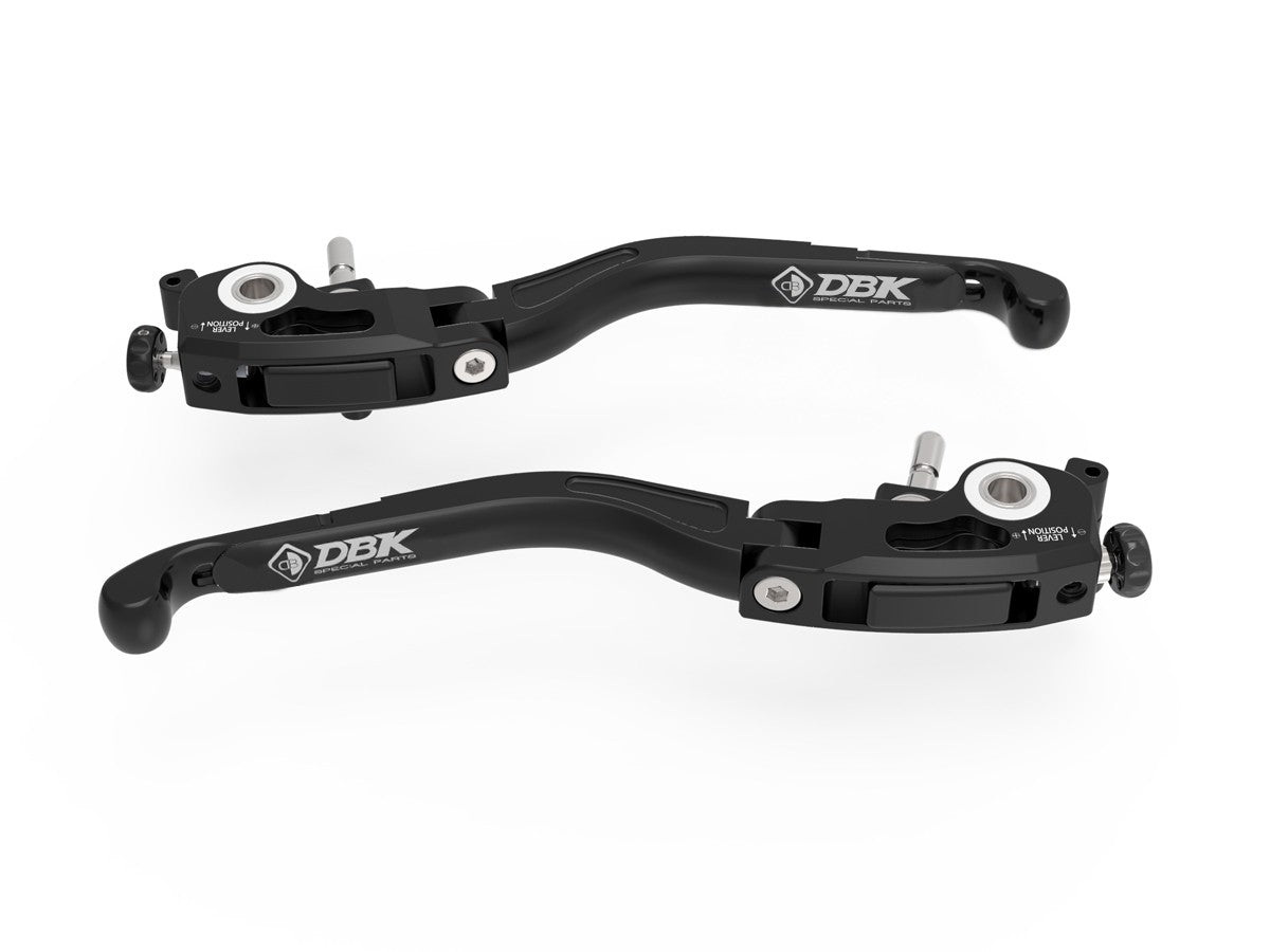 Ducabike DBK L37 Evo Brake + Clutch Adjustable Levers - BLACK-BLACK