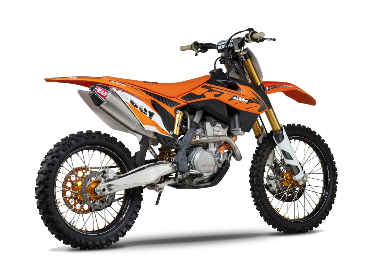 Yoshimura KTM 250 SX-F 13-15 RS-4 Titanium Full Exhaust, W/ Titanium Muffler