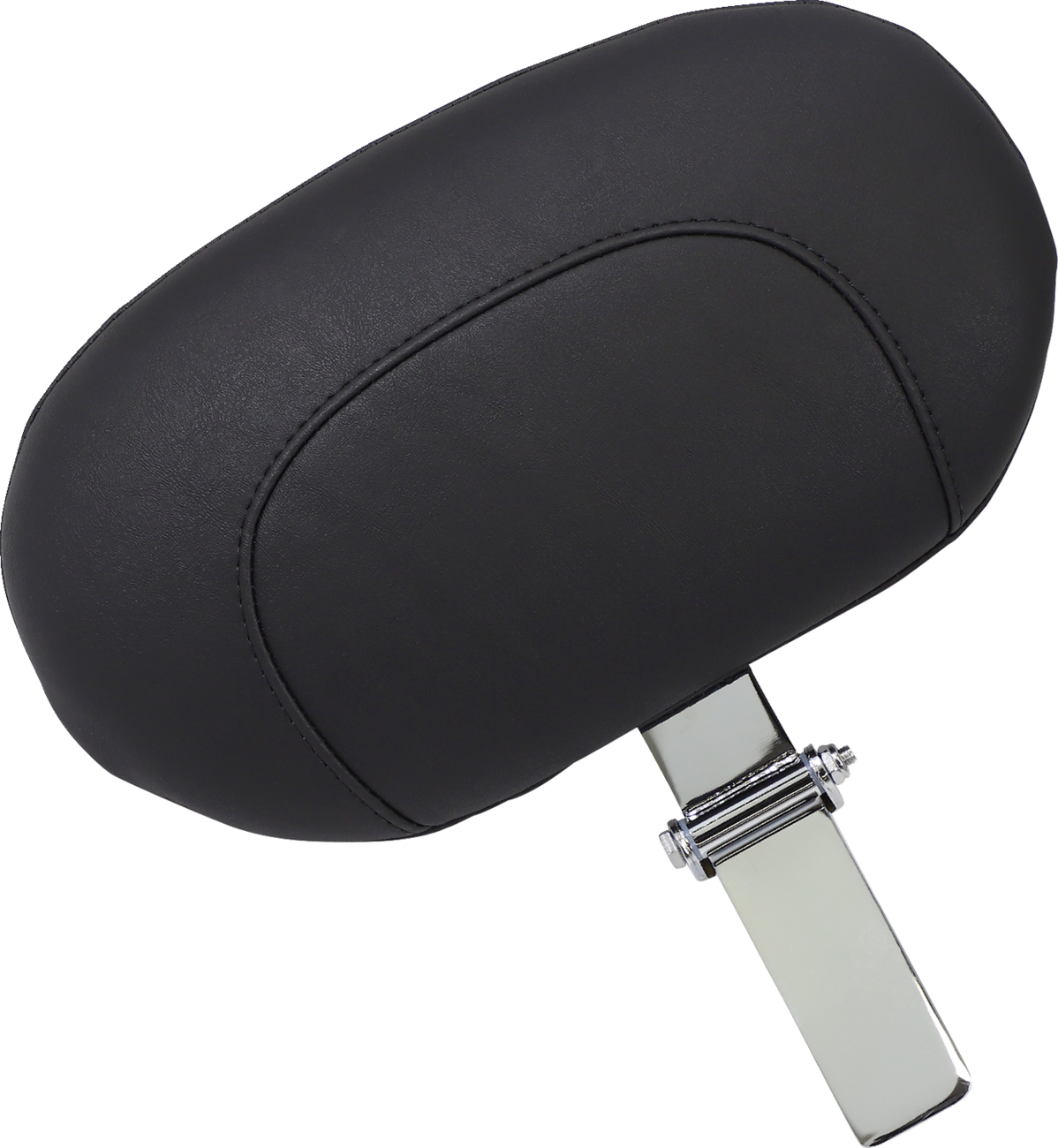 Mustang Wide Solo Seat - With Backrest - Black - Studded W/ Concho - FLH/FLT '08-'25
