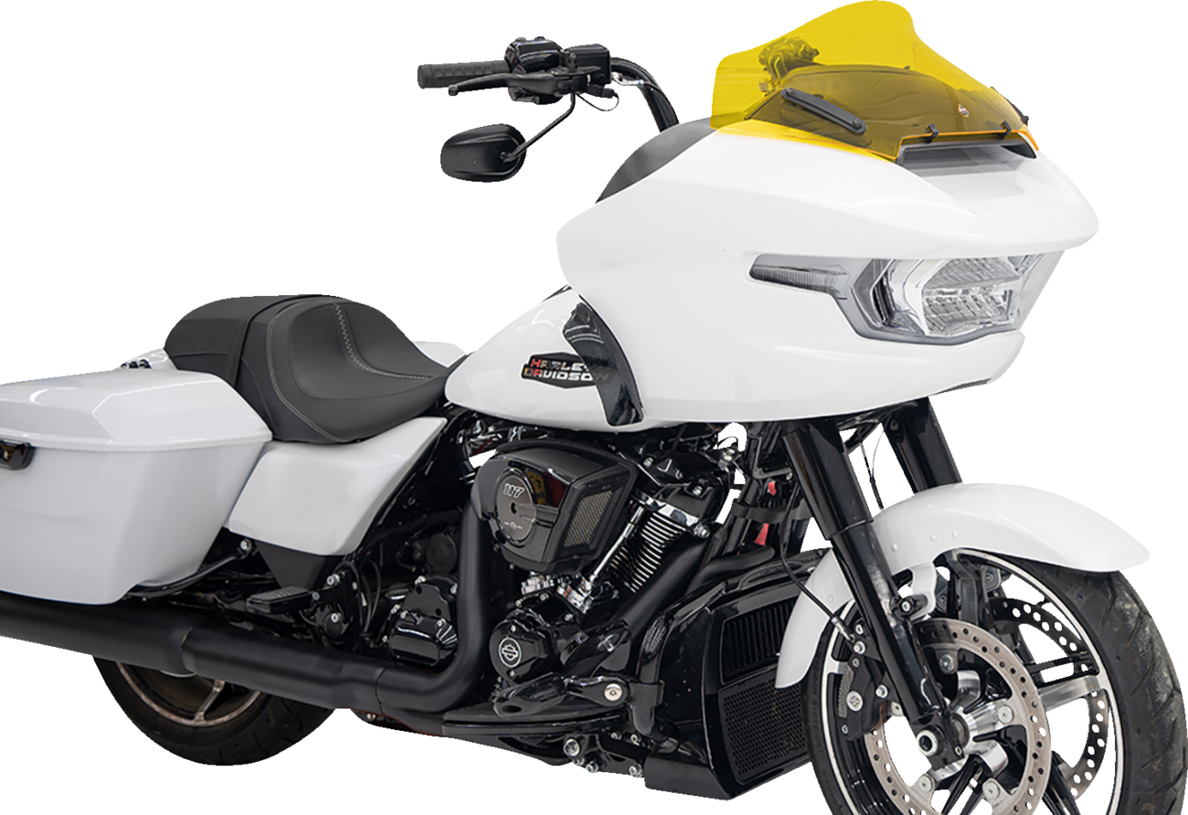 Klock Werks Kolor Flare® Windshield - 10" - Yellow - '23-'25 FLTRX