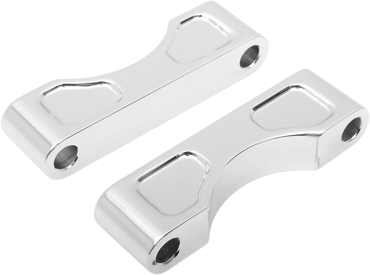 Klock Werks Hugger Front Fender Mounting Blocks - For 21" Wheels - Chrome