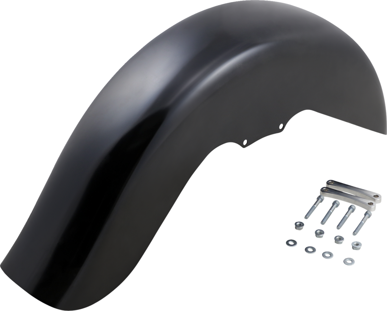 Klock Werks Benchmark Front Fender - Non-Raked - Black - 21" - HD Touring/Trike
