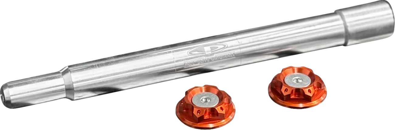Paul Yaffe Bagger Nation Y-Axle With Turret Style Axle Cover Kit - Custom - Front - Orange - 1"