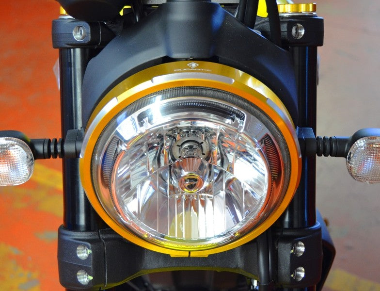 Ducabike DBK CFSCRA01 Scrambler Billet Aluminium Headlight Trim - GOLD