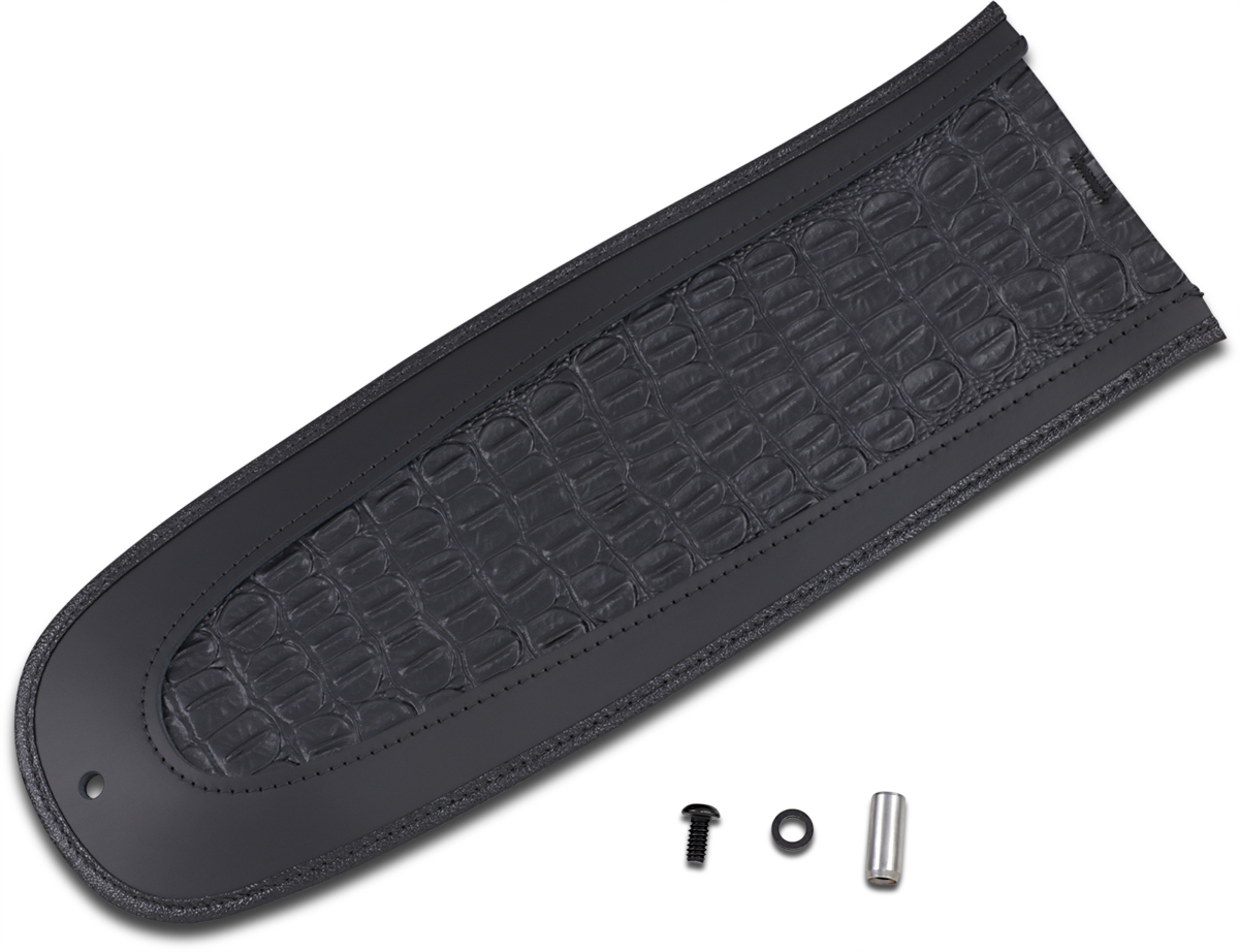Drag Specialties Seats Fender Skin - Embossed Faux Alligator Leather Center - 15"
