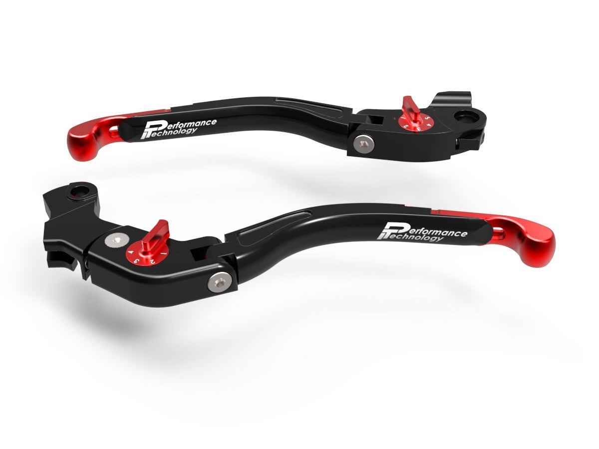 Ducabike DBK LEA04 Brake / Clutch Adjustable Levers Eco GP 2 - BLACK-RED