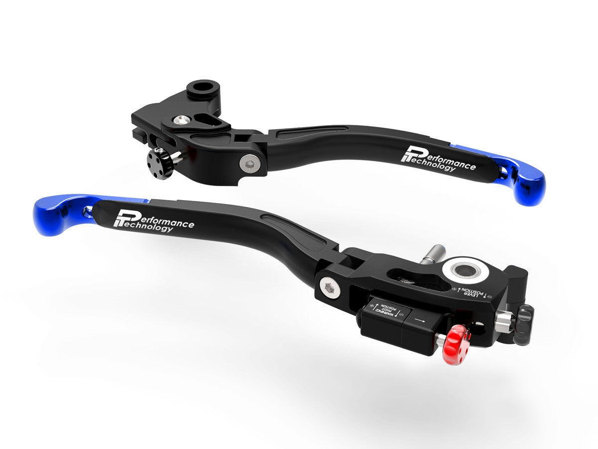 Ducabike DBK L12 Ultimate Brake + Clutch Levers Double Adjustment - BLACK-BLUE