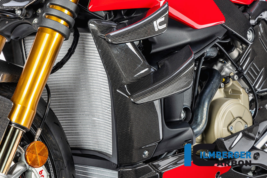 Ilmberger Carbon Radiator Cover Left V4 Ducati Streetfighter - Gloss