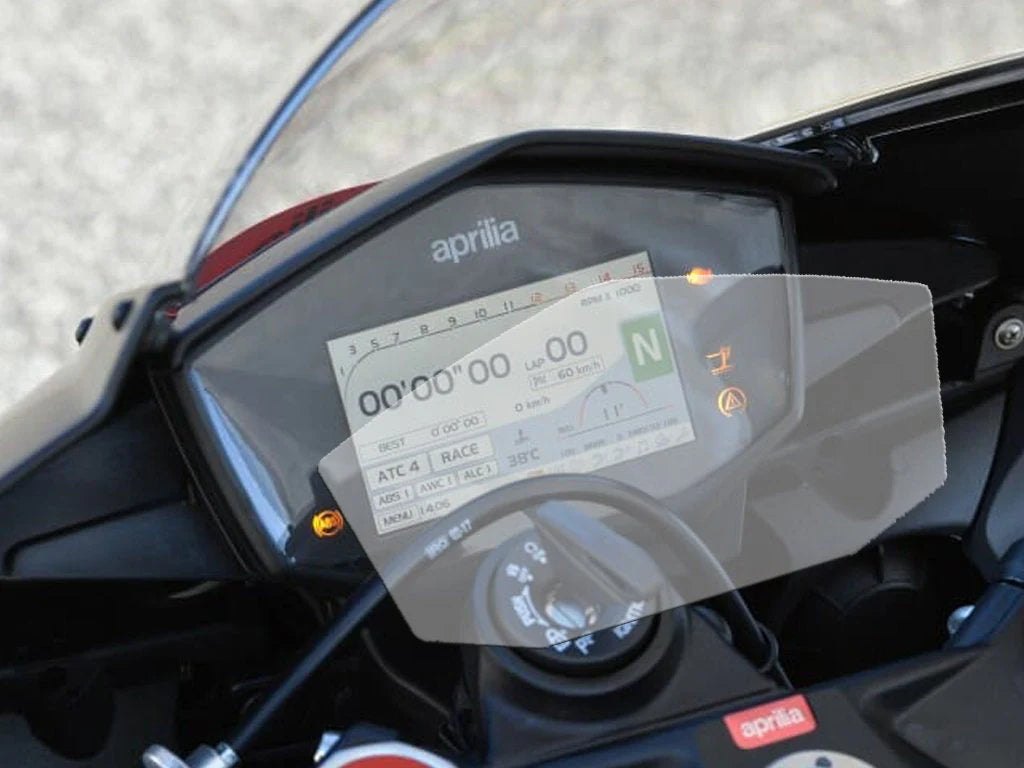 Shieldotron Aprilia RSV4 2017+ / Dorsoduro 900 / Shiver 900 / RS660 2021+ / Tuono V4 1100 2017+ / Tuono 660 / Moto Guzzi V7 TT 2019+ / Energica Instrument Cluster Screen Protector