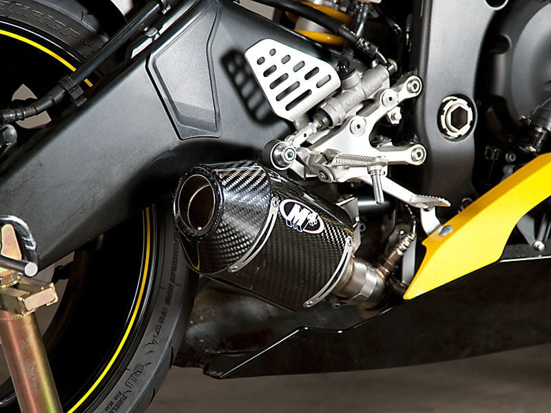 M4 Exhaust 2008 R6 Street Slayer-Carbon Fiber Slip On with Muffler Box Eliminator
