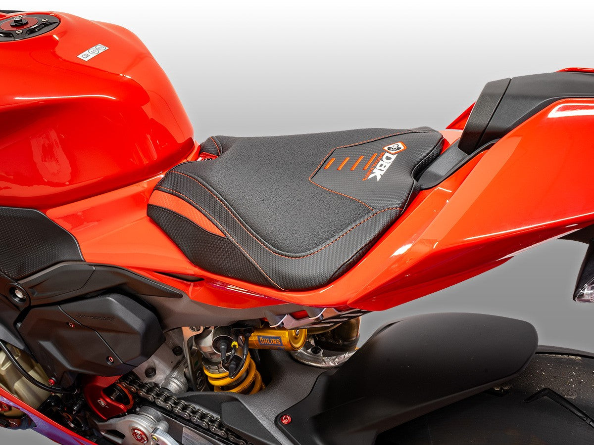 Ducabike DBK Csv4c02 Panigale V4 MY 2025 Comfort Rider Seat Cover - BLACK-RED