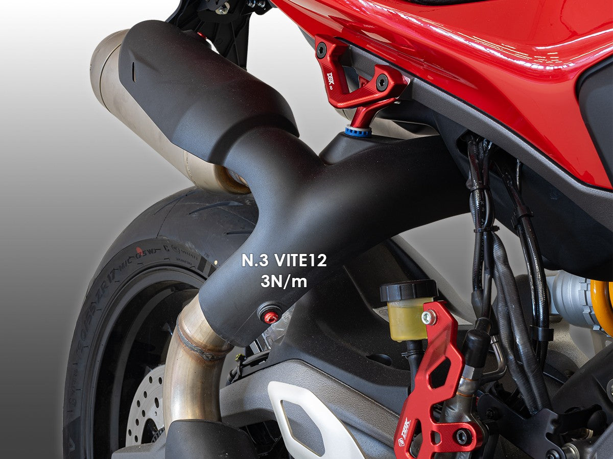 Ducabike DBK KVT115 Panigale V2 MY 2025 Exhaust Mufflers Covers Screws Kit
