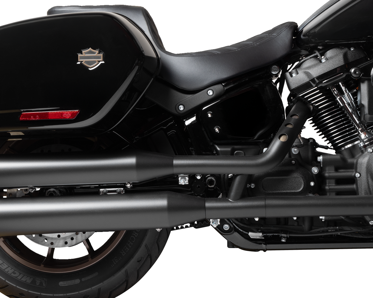 Drag Specialties Seats Predator 2-Up Seat - Vinyl - Double Diamond - Black Stitching - FLSB/FXLRS '18-'24