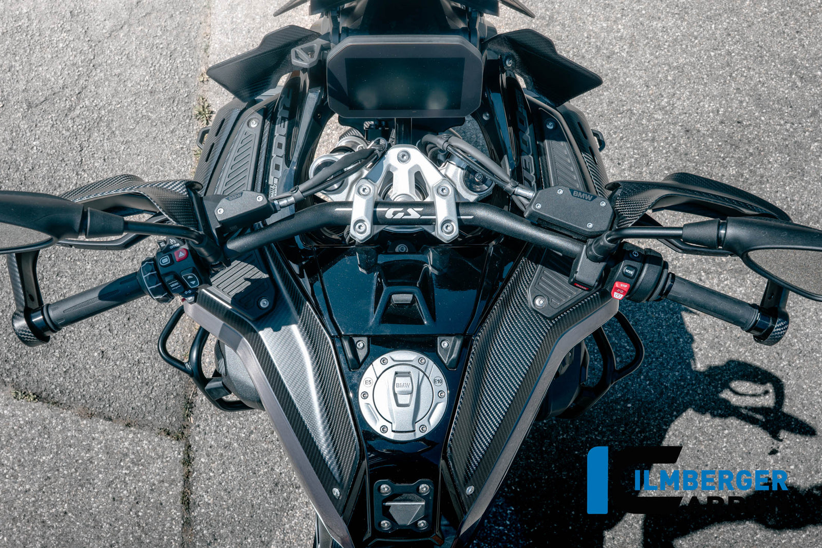 Ilmberger Carbon Upper Tank Cover Left BMW R 1300 GS Adventure - Matte / Twill