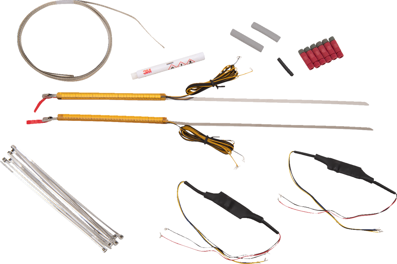 Custom Dynamics WRAPZ® Fork Lights - 39 MM - Amber Lens