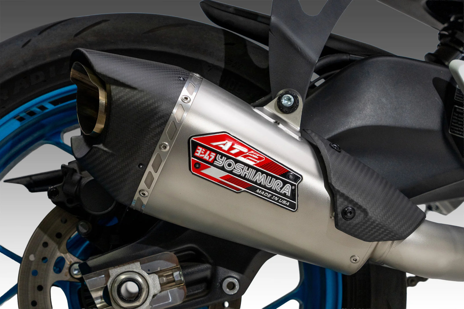 Yoshimura 675SS 2025-26 Race AT2 Stainless Full Exhaust, W/ Stainless Muffler