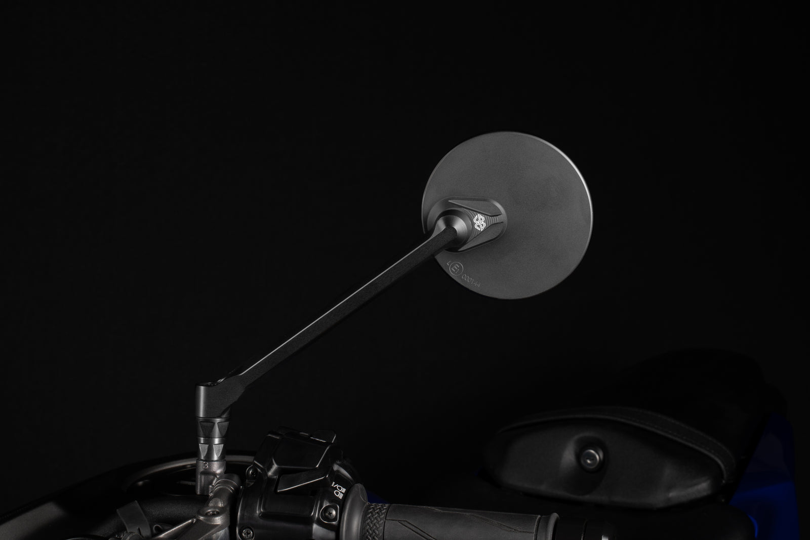 Gilles Tooling MOON Dashboard Mirror Left Round Black Matt
