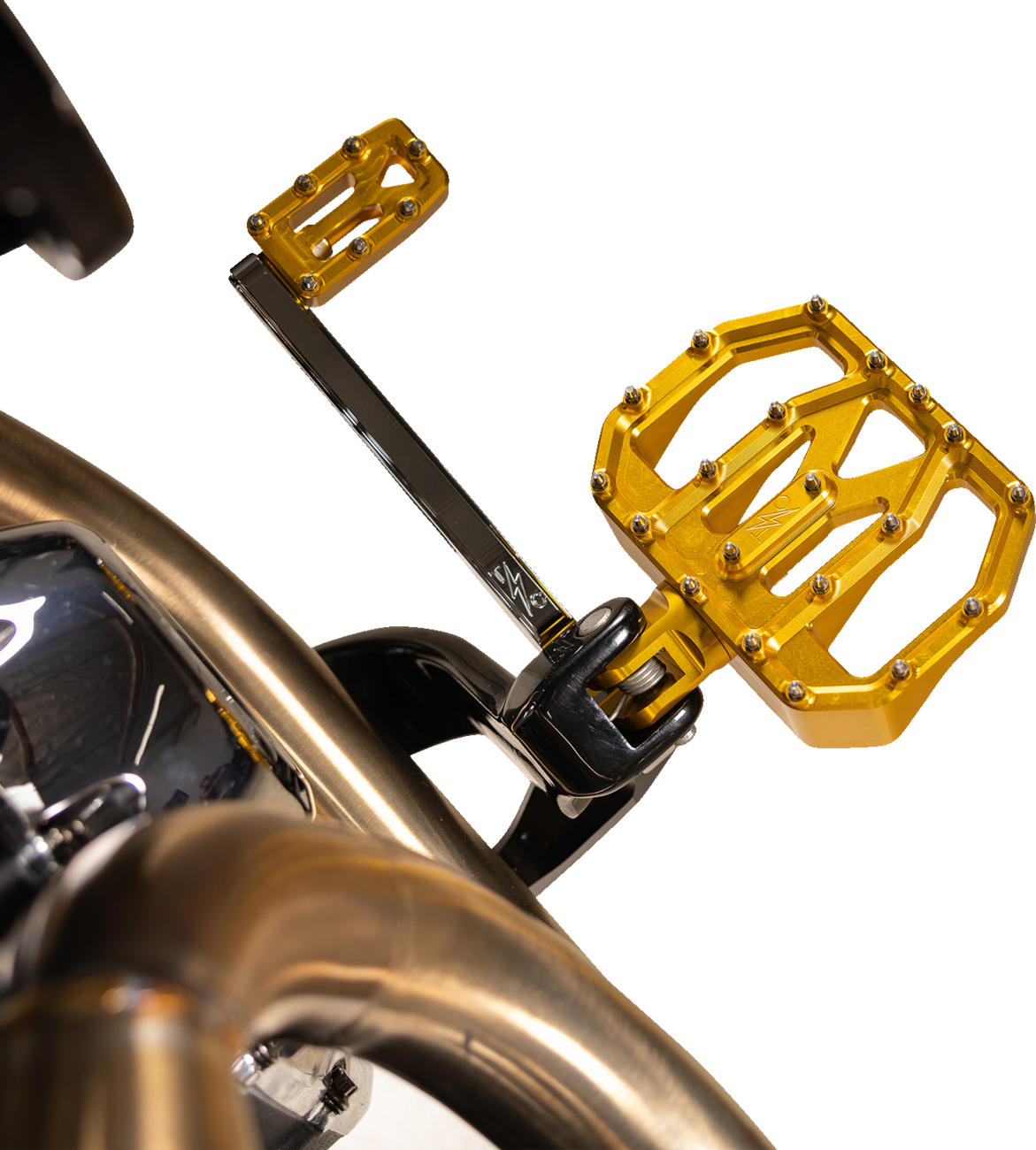 Thrashin Supply CO. Mini Aggressor Floorboards - Gold - Rear