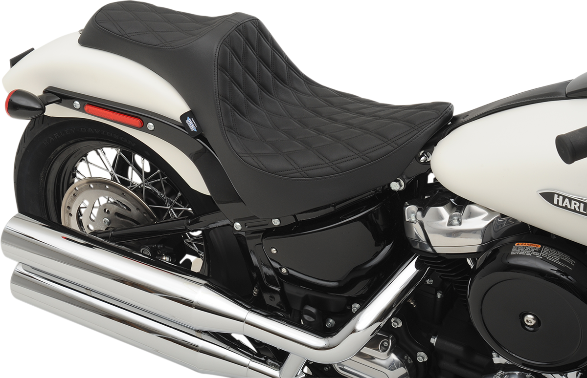 Drag Specialties Seats Predator III Seat - Double Diamond - Black Stitching - FL/FX '18-'23